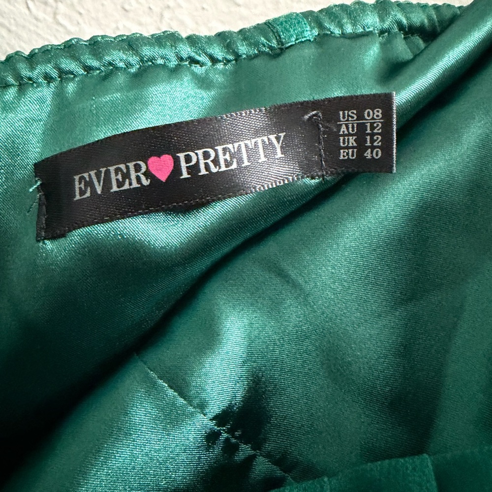 Ever Pretty Teal Satin Gown
